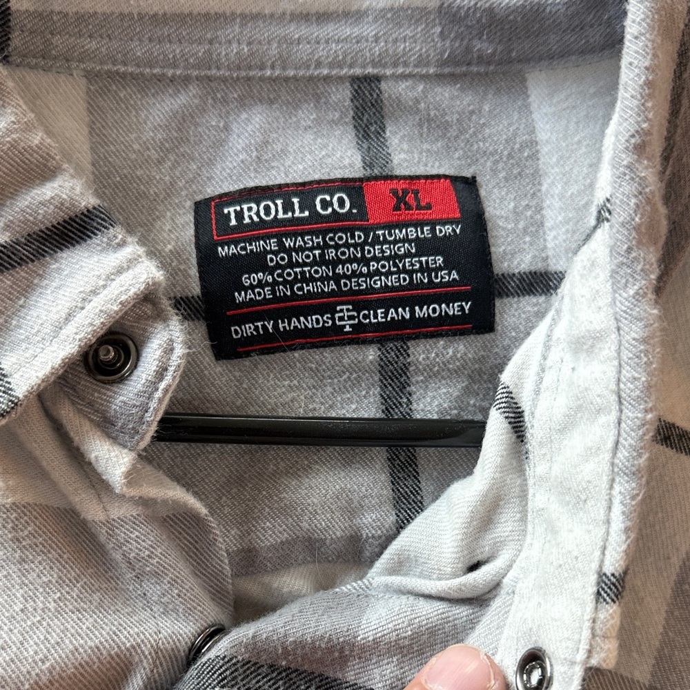 Men's Casual Gray Plaid Shirt
